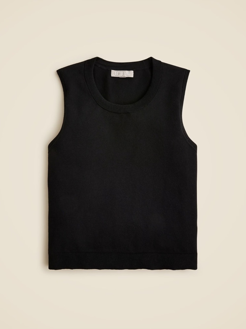 NWT J. Crew Sweater Shell Premium Ultra-fine Cotton Blend Black